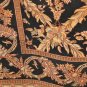NEW 6x9 WOOL AREA RUG HANDMADE INDIA BLACK FLORAL