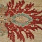 6x9 WOOL AREA RUG HANDMADE VEGETABLE DYE IVORY RUST