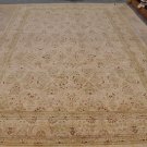 12x18 WOOL RUG PERSIAN HANDMADE VEGETABLE DYE IVORY