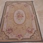 4x6 WOOL AREA RUG FRENCH AUBUSSON HANDMADE IVORY GRAY