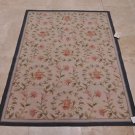 RARE 4x6 FINE WOOL AREA RUG FRENCH AUBUSSON HANDMADE
