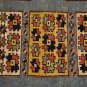 5x6 HAND KNOTTED WOOL AREA RUG RUST BLUE TRIBAL RARE