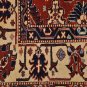 5x6 HAND KNOTTED WOOL AREA RUG RED IVORY KAZAK TRIBAL