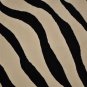 8x11 Machine Made Rug Black White Zebra Pattern