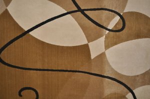 8x11 Machine Made Rug Ivory Geometric Print