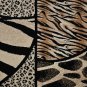 8x11 Machine Made Rug Zebra Tiger Leopard Giraffe Print