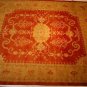 8x10 WOOL HANDMADE AREA RUG VEG DYE CHOBI RUST GOLD NEW