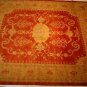 8x10 WOOL HANDMADE AREA RUG VEG DYE CHOBI RUST GOLD NEW