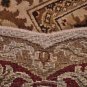 8 FOOT ROUND RUG HANDMADE GEOMETRIC JAIPUR BEIGE RED