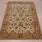 4x6 WOOL AREA RUG PERSIAN BEIGE RUST HAND MADE TUFTED