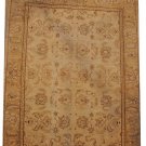 8x10 WOOL HANDMADE RUG IVORY GOLD VEGETABLE DYE MUTED