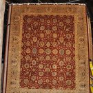 8x10 FINE WOOL HANDMADE RUG RUST BEIGE GREEN PERSIAN