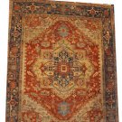 8x10 HANDMADE RUG TRIBAL SERAPI RED BLUE RUST IVORY NEW