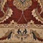 8x10 WOOL HANDMADE RUG RED BEIGE BLUE GREEN CHOBI DYED
