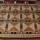 9x12 WOOL AREA RUG PERSIAN OLD WORLD BLACK GRAY BEIGE SMALL TEAR IN CORNER