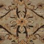 8 FOOT ROUND AREA RUG HANDMADE TUFTED WOOL TEAL IVORY