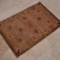 SMALL RUG 2x3 HANDMADE FLORAL FLOWERS WOOL PILE