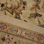 9x12 AREA RUG HANDMADE PERSIAN JAIPUR IVORY GREEN WOOL