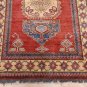 3x5 WOOL AREA RUG TRIBAL HANDMADE RED IVORY BLUE KAZAK