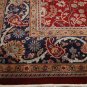 10x14 WOOL AREA RUG PERSIAN KASHAN HANDMADE RED BLUE