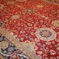 10x14 WOOL AREA RUG PERSIAN KASHAN HANDMADE RED BLUE