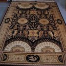 10x14 WOOL AREA RUG RARE FINE MODERN BLACK SWAN PERSIAN