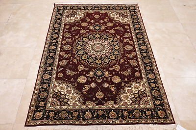 4x6 WOOL/SILK HANDMADE AREA RUG FINEST QUALITY CHINESE
