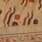 9x12 WOOL RUG PERSIAN HANDMADE VEGETABLE DYE IVORY BLUE GOLD RUST GREEN SM TEAR