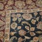 9x12 WOOL RUG HANDMADE JAIPUR BLACK RED GREEN IVORY
