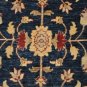 8x10 RUG BLUE IVORY GOLD RED VEGETABLE CHOBI MUTED HANDMADE GAZANI WOOL PAKISTAN