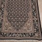 2x8 RUNNER WOOL SILK HANDMADE TABRIZ IVORY BLACK FINE