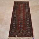2.5x6 HANDMADE RUNNER WOOL BOKHARA RED TRIBAL SOFT FINE