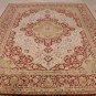 8x10 WOOL HAND KNOTTED AREA RUG IVORY RED RUST PERSIAN