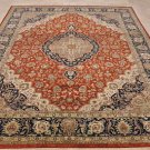 8x10 WOOL HAND KNOTTED AREA RUG RUST BLUE MASTERPIECE