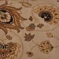 6 FOOT SQUARE AREA RUG HAND KNOTTED BEIGE BROWN JAIPUR