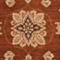 6 FOOT SQUARE AREA RUG HAND KNOTTED RUST BROWN JAIPUR
