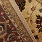 9x12 WOOL AREA RUG HANDMADE HERIZ TRIBAL PATTERN IVORY RED GREEN GOLD PLUSH PILE