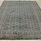 8x10 WOOL RUG PERSIAN TRIBAL BOKHARA HANDMADE GREEN RED