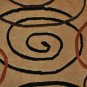 8x10 WOOL RUG INDO NEPAL HANDMADE SWIRLS BEIGE KIDS NEW