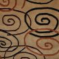 8x10 WOOL RUG INDO NEPAL HANDMADE SWIRLS BEIGE KIDS NEW