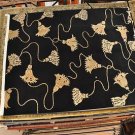 8x10 WOOL RUG INDO NEPAL HANDMADE BLACK FINIALS MODERN