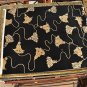 8x10 WOOL RUG INDO NEPAL HANDMADE BLACK FINIALS MODERN