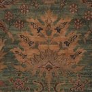 9x12 RUG KASHAN ANTIQUE TEA WASHED RARE GREEN RED MUTED