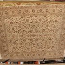 8x10 KASHAN WOOL & SILK RUG 160 KPSI HANDMADE IN CHINA ORIENTAL GREY GREEN BEIGE
