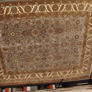 8x10 WOOL RUG PERSIAN HANDMADE BLUE GREY IVORY GOLD new