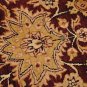 9' ROUND WOOL AREA RUG VEGETABLE DYE CHOBI RED BLACK
