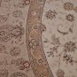 9 FT ROUND WOOL & SILK AREA RUG ORIENTAL HANDMADE IVORY