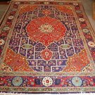 10x14 AREA RUG HANDMADE WOOL RED BLUE PERSIAN OVERSIZED