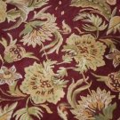 6 FOOT ROUND AREA RUG HANDMADE TUFTED WOOL BURGUNDYGOLD