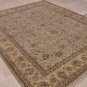 8x10 WOOL HAND KNOTTED AREA RUG TEAL BEIGE MASTERPIECE